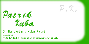 patrik kuba business card